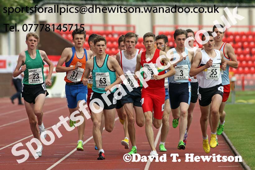 Inter boys 1500 metres, 2015 English Schools, Gateshead. Photo: David T. Hewitson/Sports for All Pics